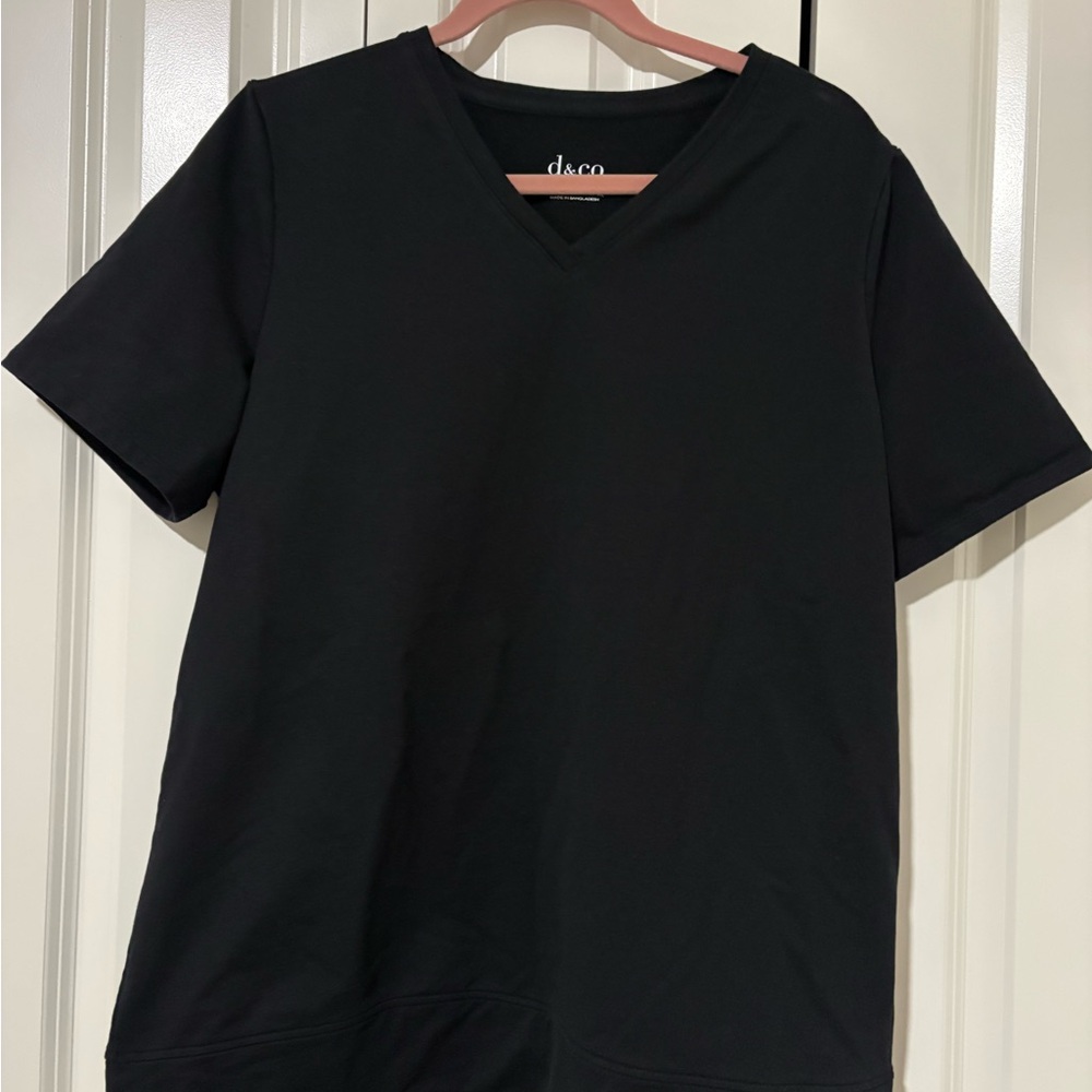 Denim & Co, Easy Wear French Terry, Short Sleeve A685434, Large
